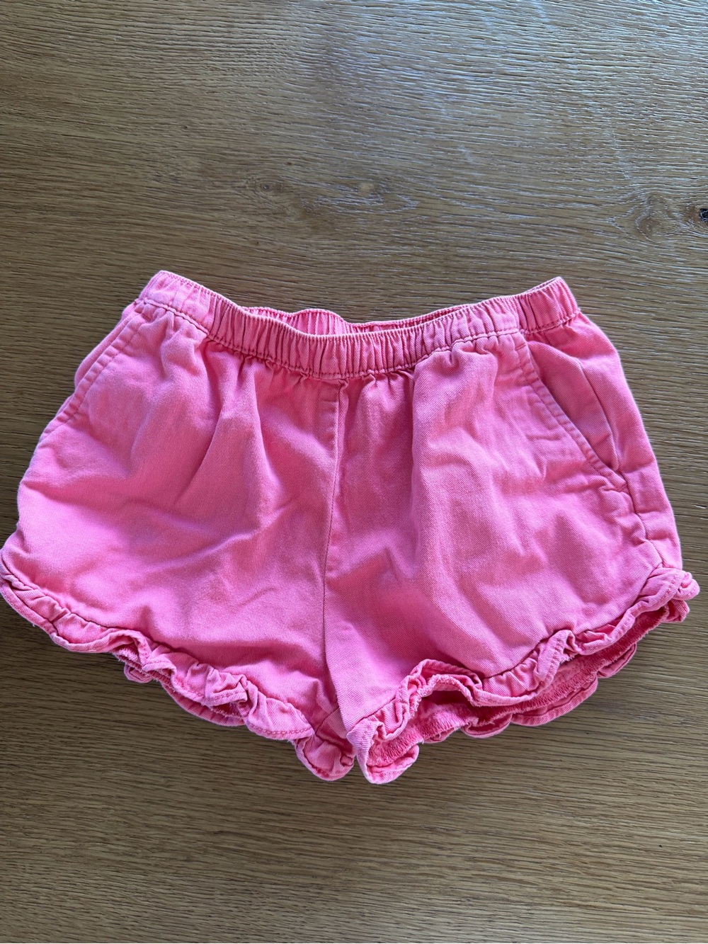 J. Crew Girls' Coral Pink Ruffle Hem Shorts